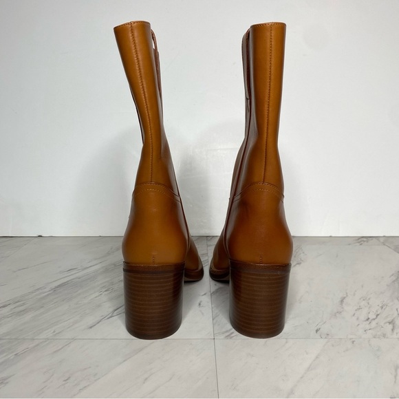 Jeffrey Campbell Desert Western Brown Leather Heeled Boot 8 1/2 - Picture 3 of 15